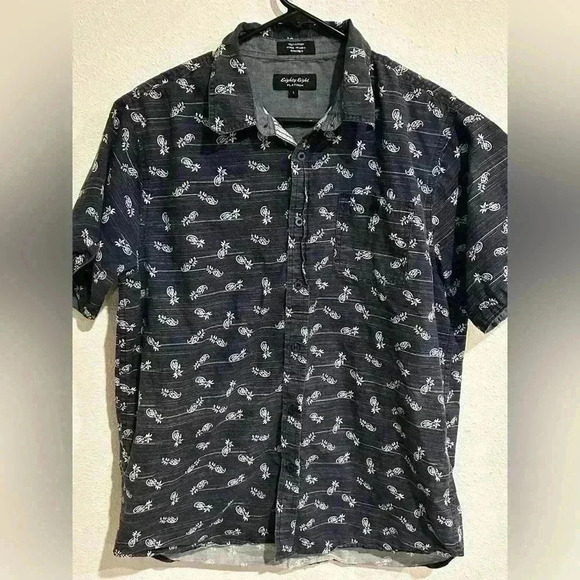 Eighty Eight Platinum Mens Button Pineapple Shirt Large Vacation - Picture 1 of 3